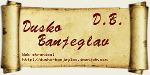 Duško Banjeglav vizit kartica